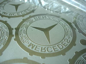 chemical etching car logo