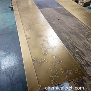 photo etching on brass panel