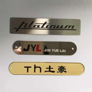 acid etching stainless steel logo
